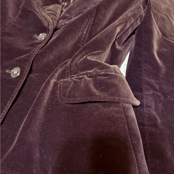 Anna Luna Vintage Maroon Fitted Velvet Blazer - Picture 3 of 8